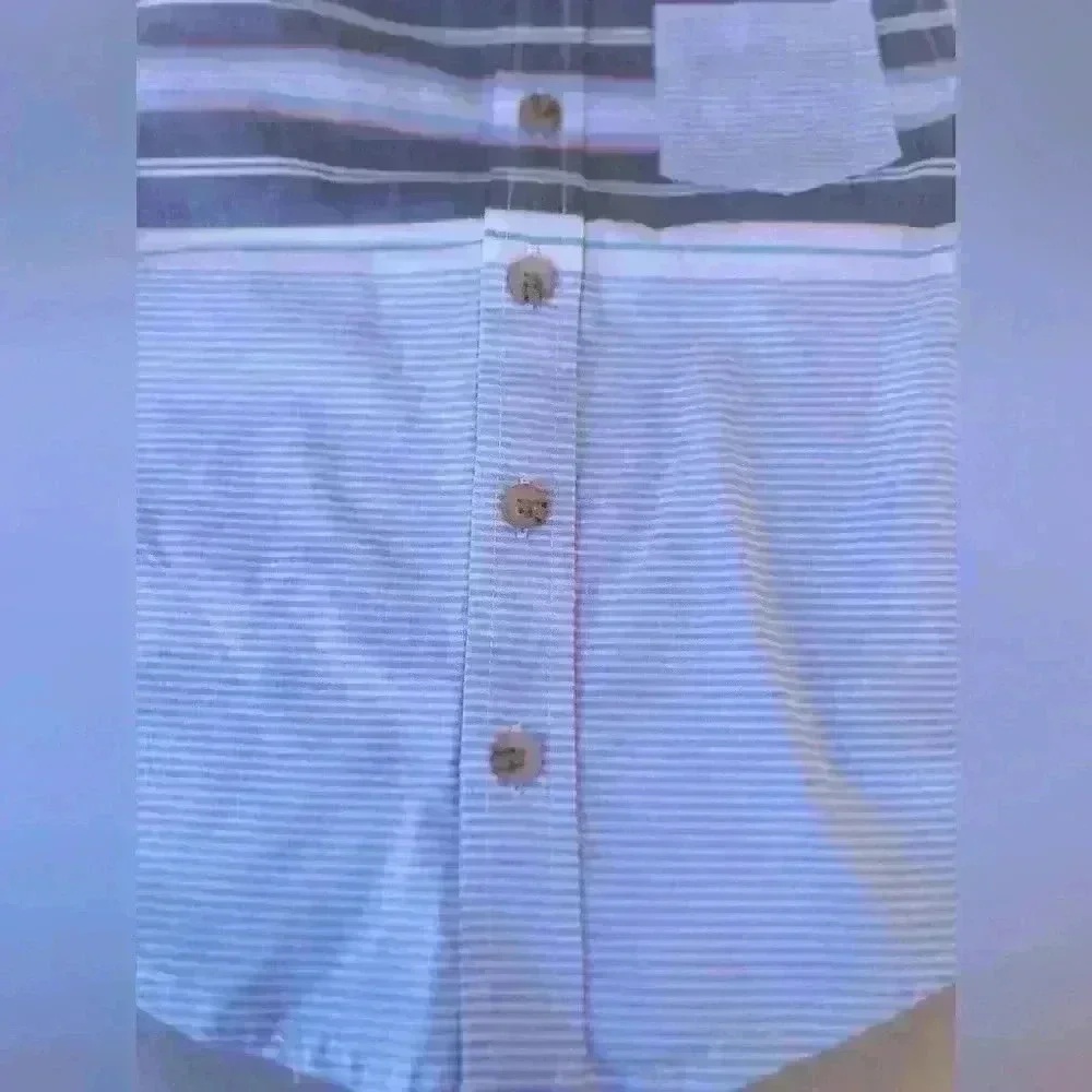 Wonder  Nation baby Boys Blue Button Down Short Sleeve Shirt size 3t and 2T - Picture 6 of 7
